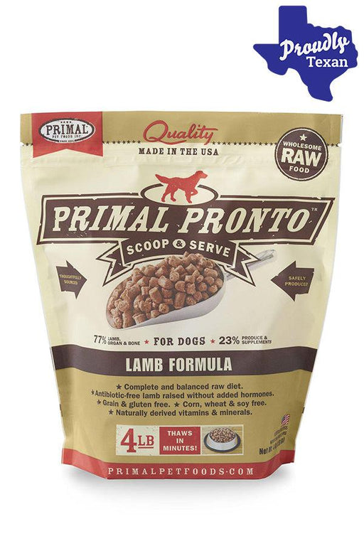 Products Primal Pronto Lamb Frozen Raw Dog Food