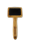 Bamboo Groom Slicker Brush with Stainless Steel Pins