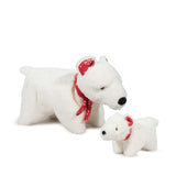 HuggleHounds Squooshie Snowy Polar Bear Dog Toy