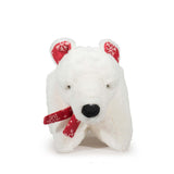 HuggleHounds Squooshie Snowy Polar Bear Dog Toy