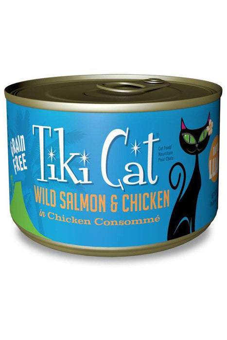 Tiki Cat Wild Salmon and Chicken Cat Food Can, 6 oz