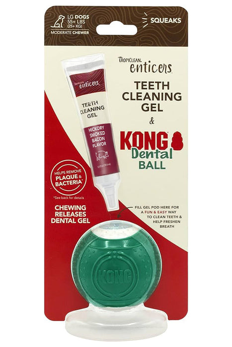 Tropiclean Enticers Bacon Dental KONG Ball Kit