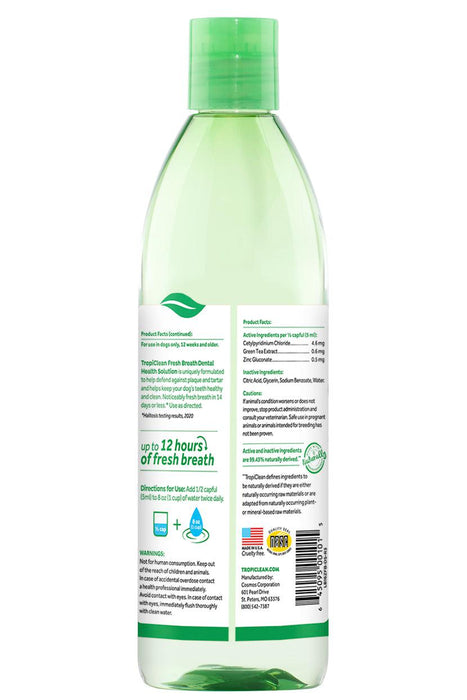 TropiClean Fresh Breath Dental Health Solution for Dogs