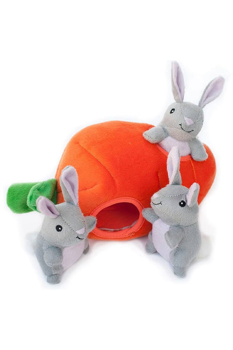 Zippy Paws Bunny 'n Carrot Burrow Dog Toy